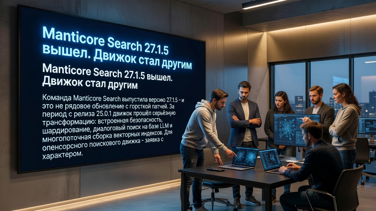Manticore Search 27.1.5 вышел. Движок стал другим